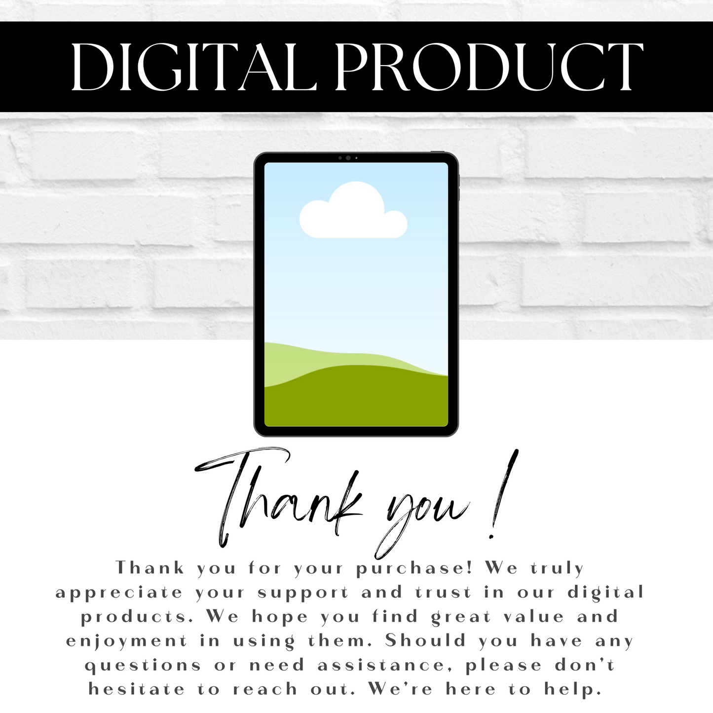 Thank you mockup template/ Canva