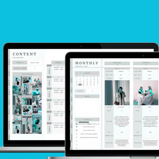 Social media content planner earth tone/ Sheets