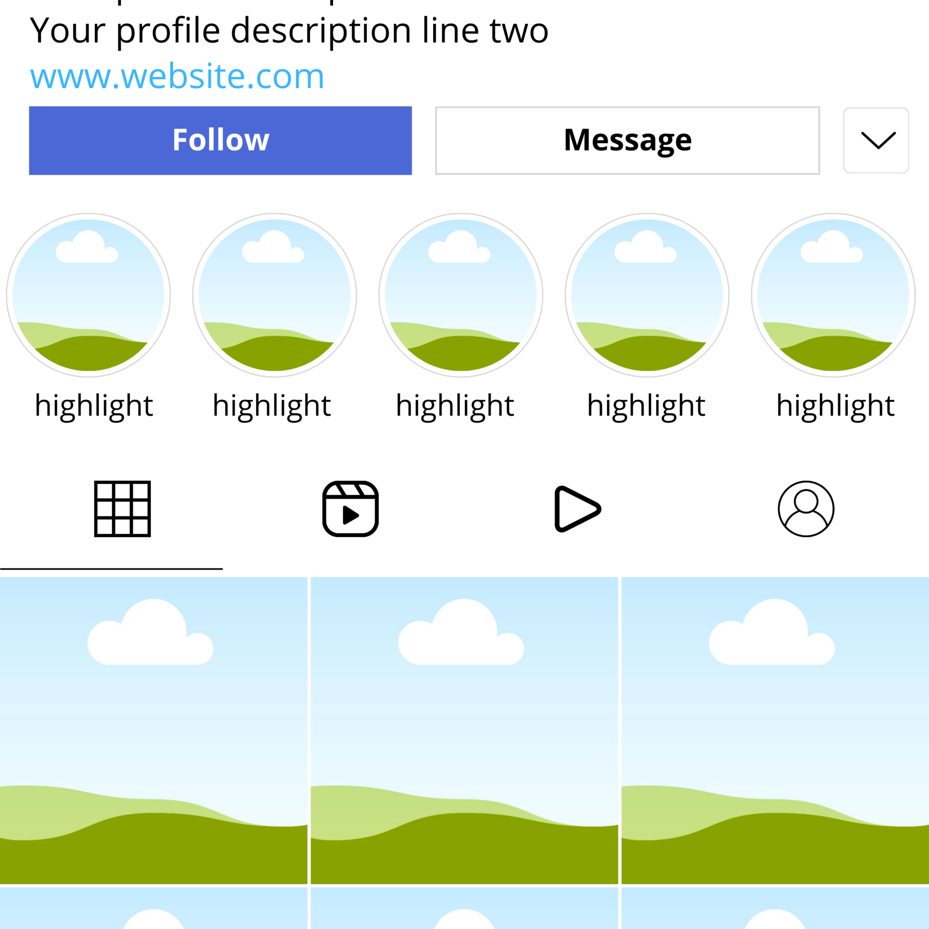 Instagram mockup kit template