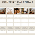 Weekly content calendar