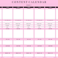 Weekly content calender